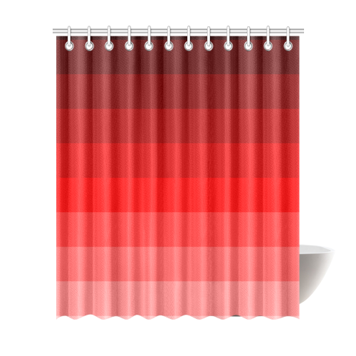 Red multicolored stripes Shower Curtain 72"x84"