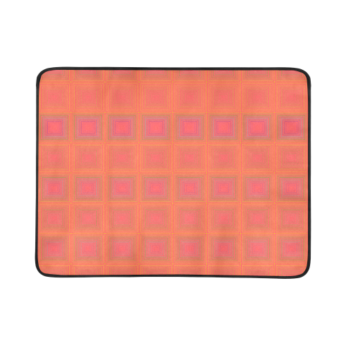 Pale pink golden multiple squares Beach Mat 78"x 60"