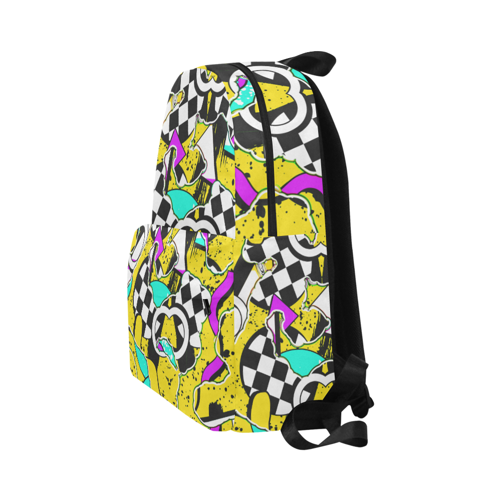 Shapes on a yellow background Unisex Classic Backpack (Model 1673)