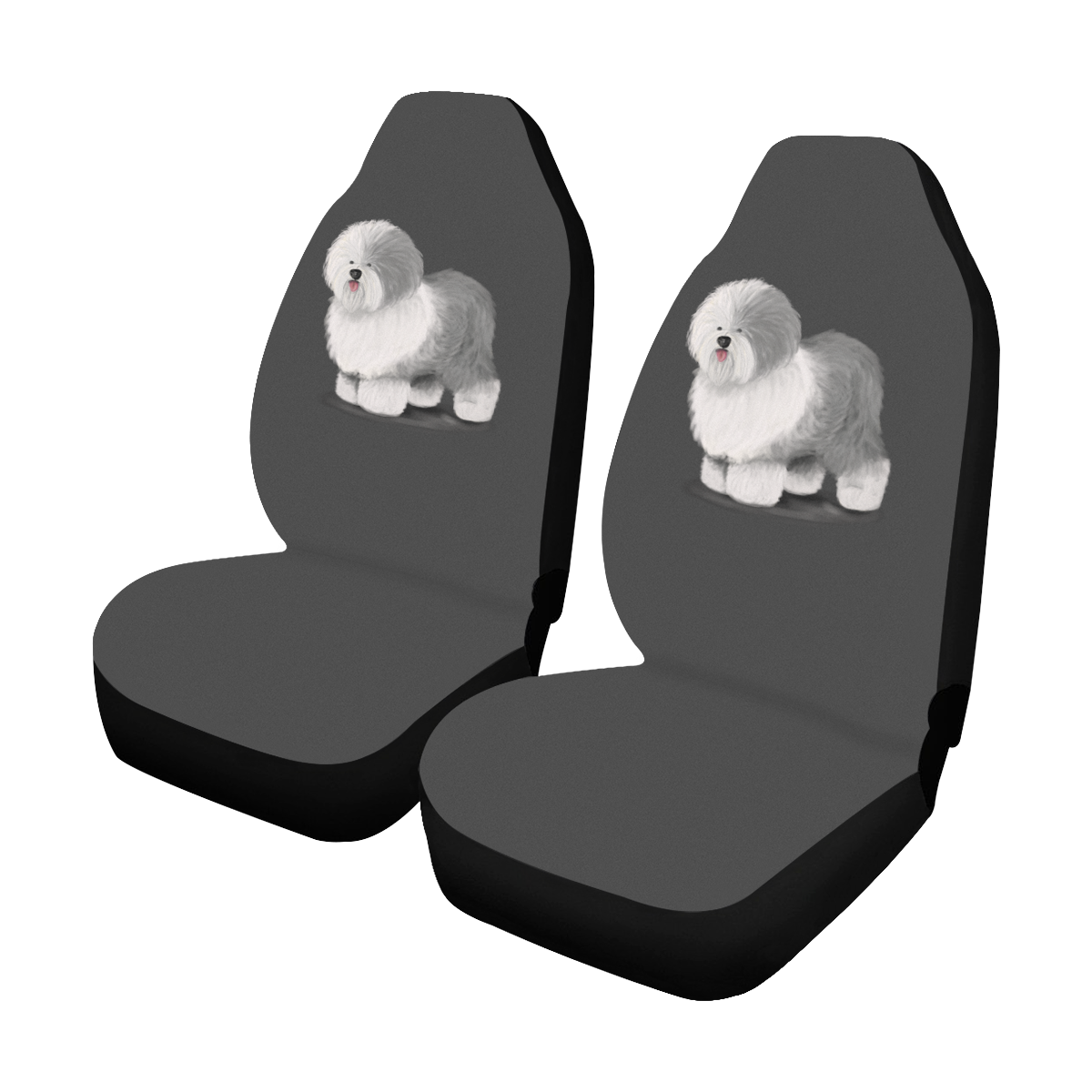 sheepdog-conformation2-transparent Car Seat Covers (Set of 2)
