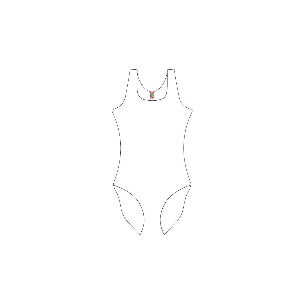 Insectal Convergance 4 Private Brand Tag on Women's One Piece Swimsuit (3cm X 5cm)