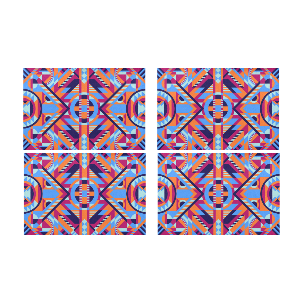 Modern Geometric Pattern Placemat 12’’ x 18’’ (Four Pieces)