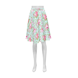 Peony Pattern Athena Women's Short Skirt (Model D15)