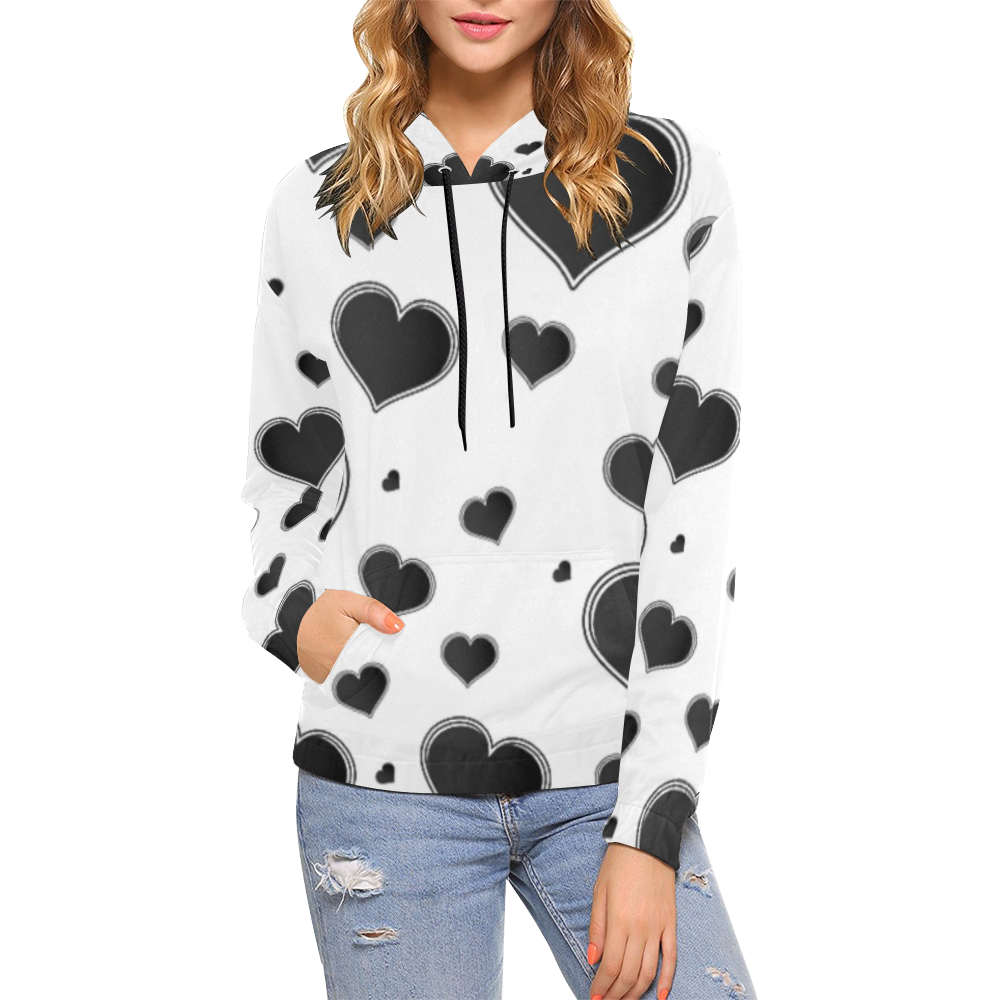38sw All Over Print Hoodie for Women (USA Size) (Model H13)