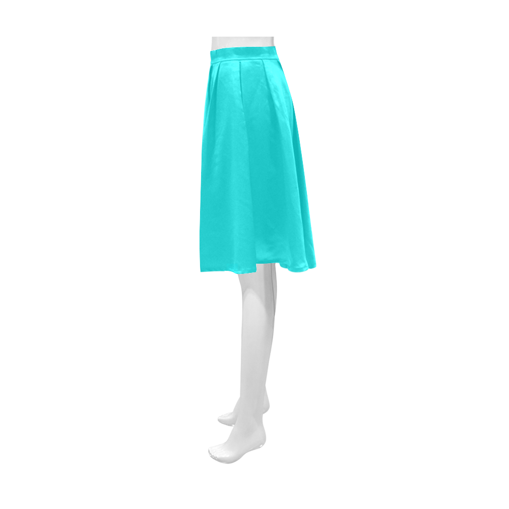 color dark turquoise Athena Women's Short Skirt (Model D15)