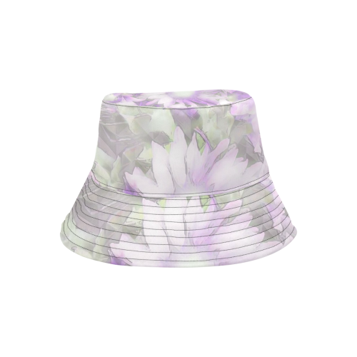 Romantic pastel floral,lilac by JamColors All Over Print Bucket Hat