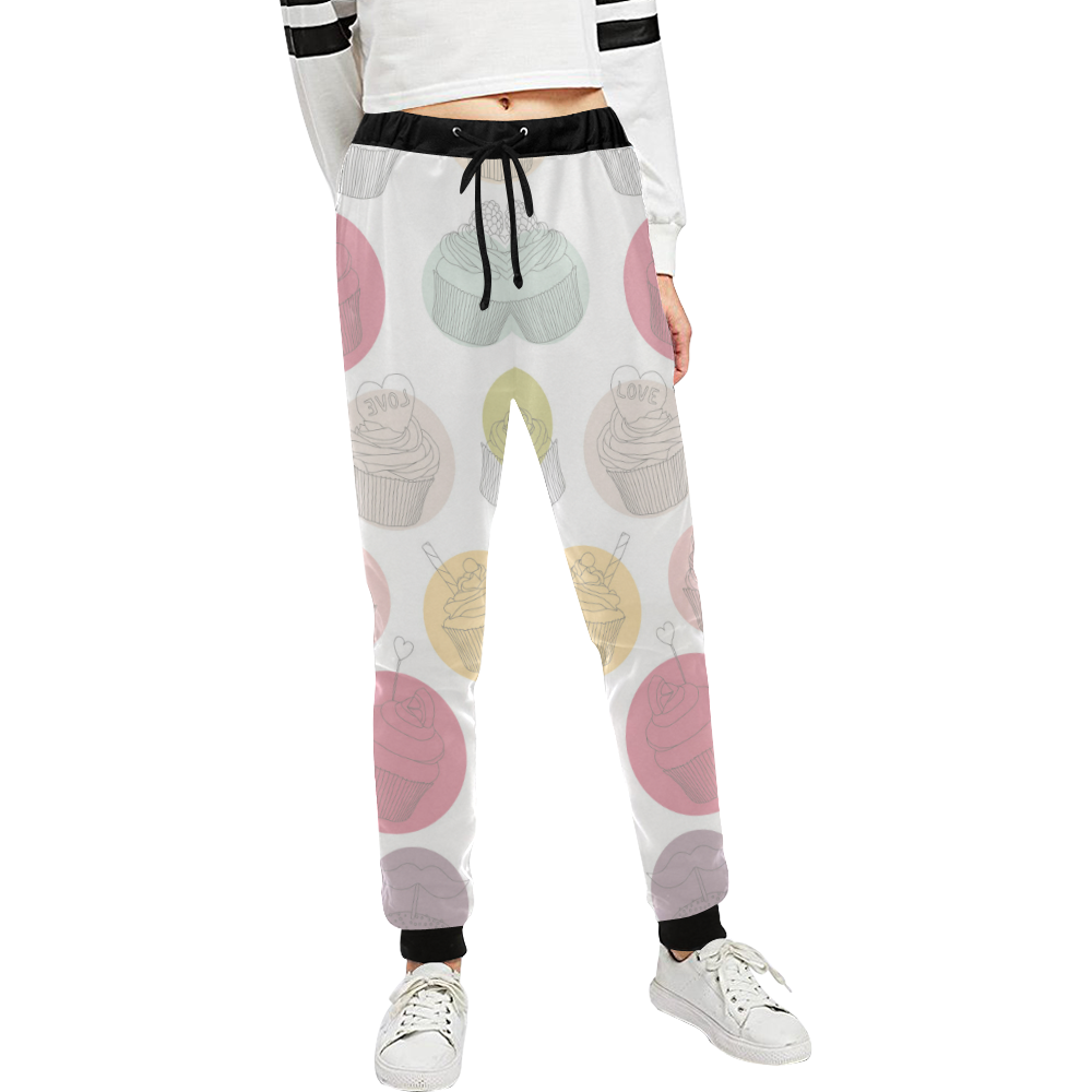 Colorful Cupcakes Unisex All Over Print Sweatpants (Model L11)
