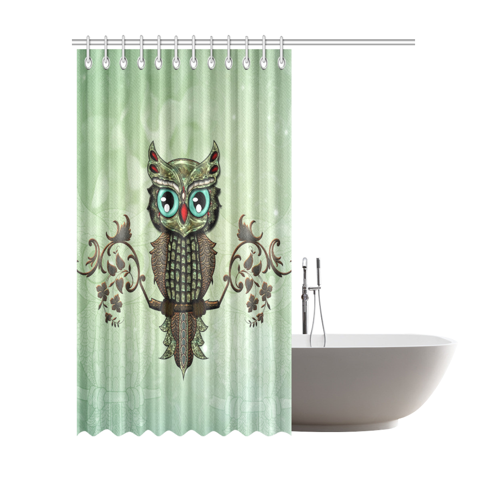 Wonderful owl, diamonds Shower Curtain 72"x84"