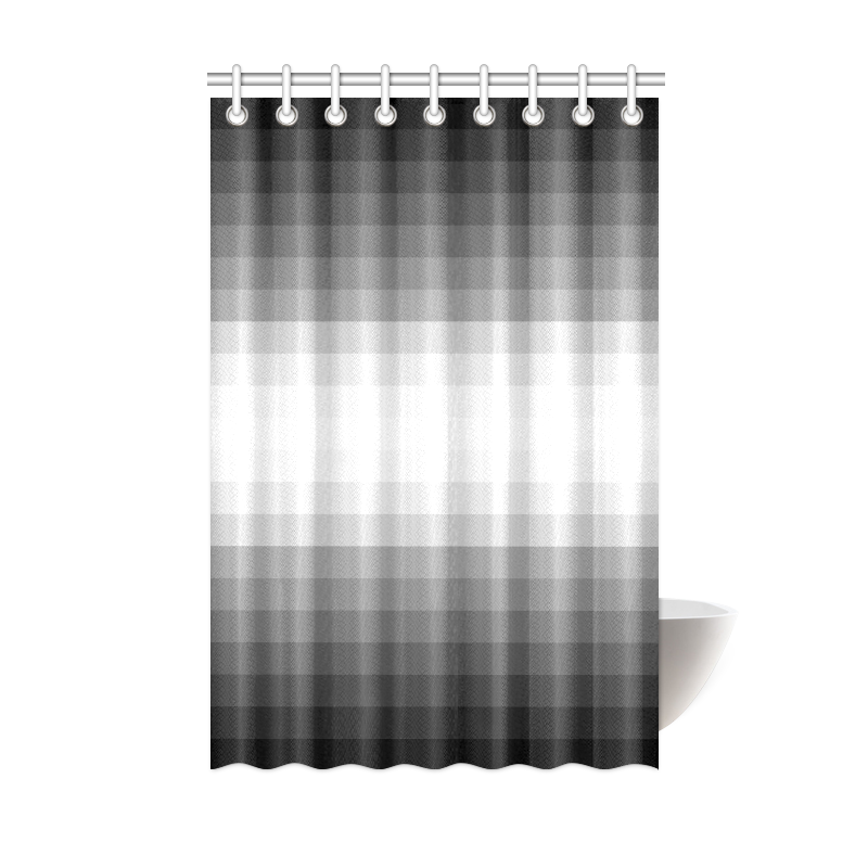 Grey, black, white multicolored stripes Shower Curtain 48"x72"