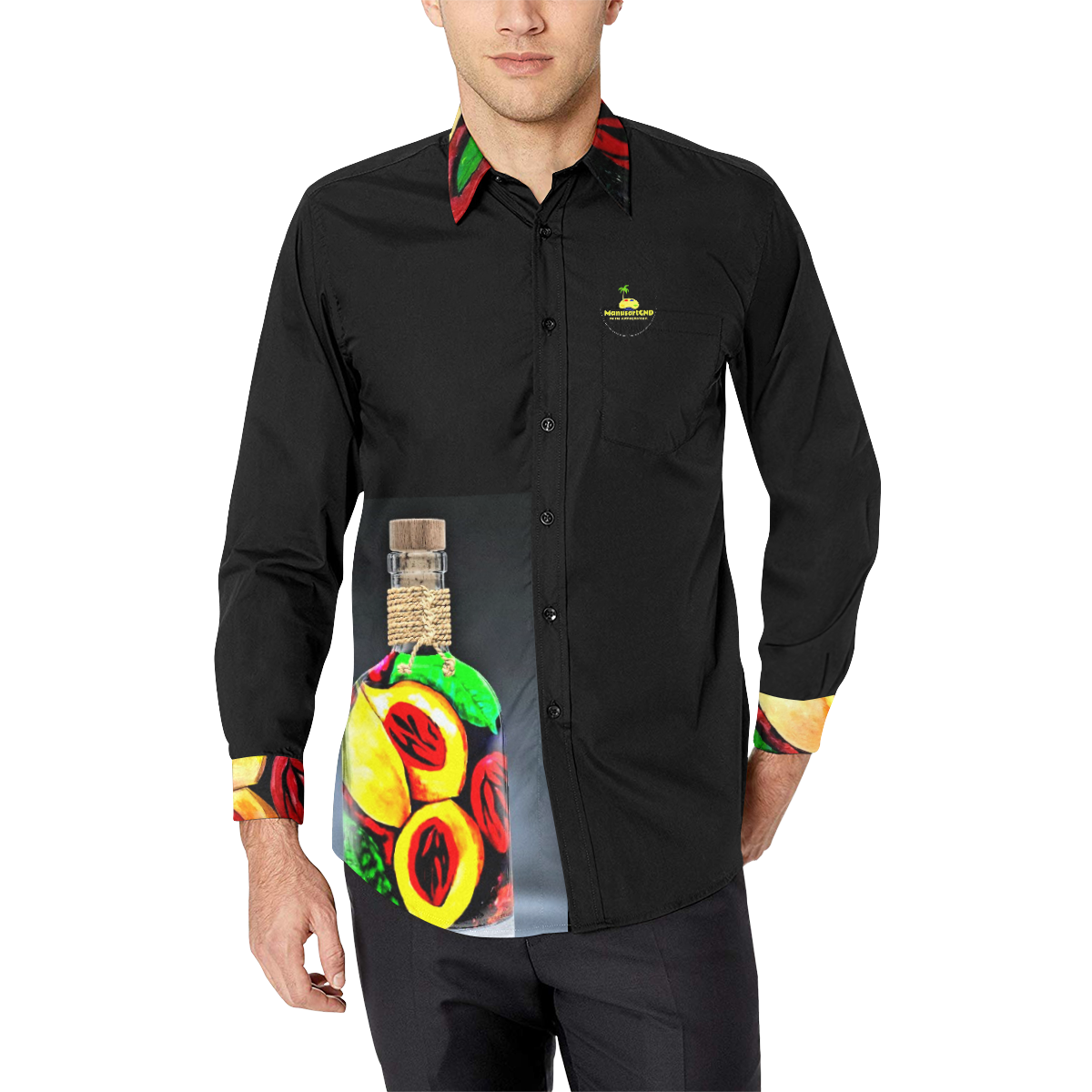 manusartgnd Men's All Over Print Casual Dress Shirt (Model T61)