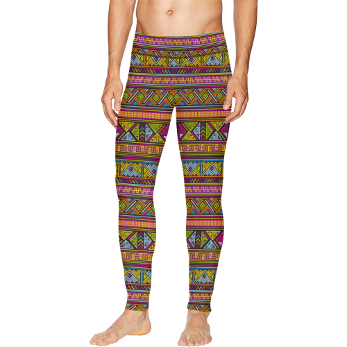 Traditional Africa Border Wallpaper Pattern 2 Men's All Over Print Leggings (Model L38)