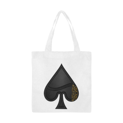 Spade Las Vegas Symbol Playing Card Shape Canvas Tote Bag/Small (Model 1700)