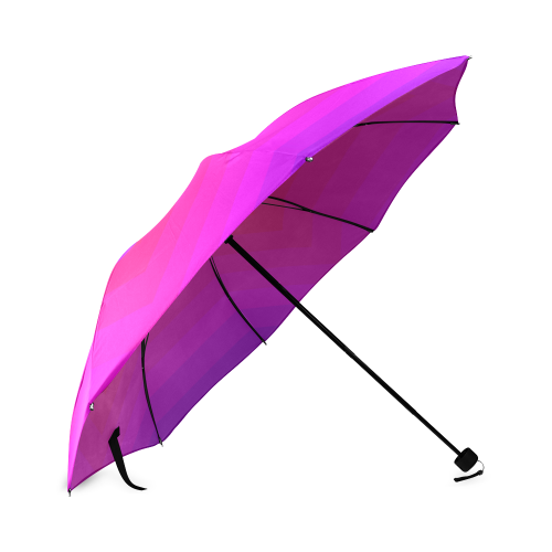 Pink flower on pink violet multiple squares Foldable Umbrella (Model U01)