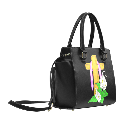 Easter Cross Black Classic Shoulder Handbag (Model 1653)