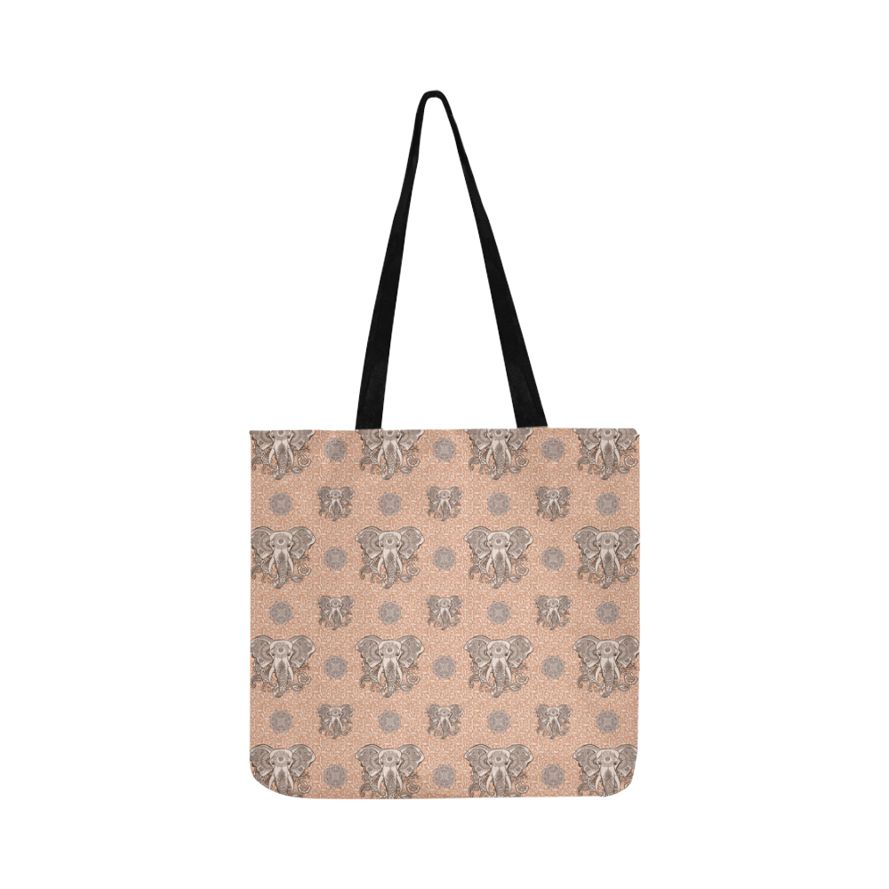 Ethnic Elephant Mandala Pattern Reusable Shopping Bag Model 1660 (Two sides)