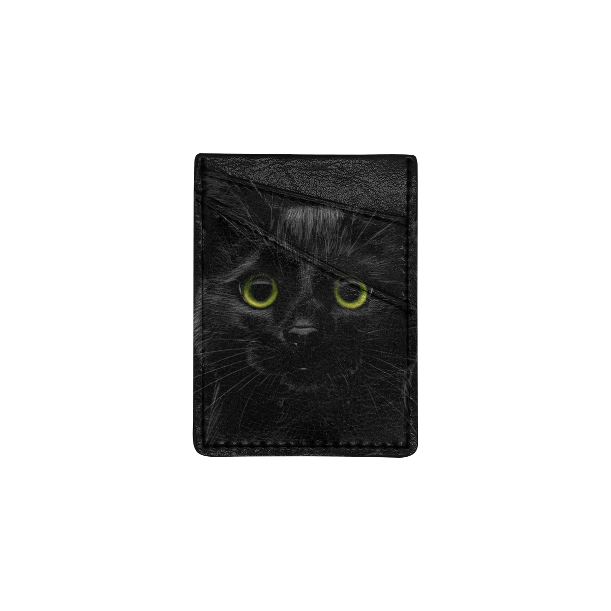 Black Cat Cell Phone Card Holder