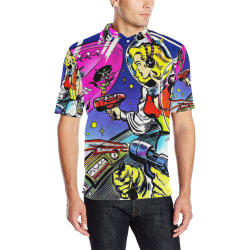 Battle in Space 2 Men's All Over Print Polo Shirt (Model T55)