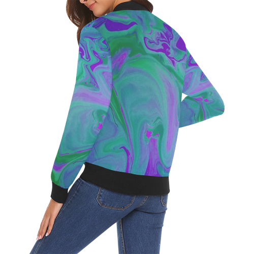 3 Wishes All Over Print Bomber Jacket for Women (Model H19)