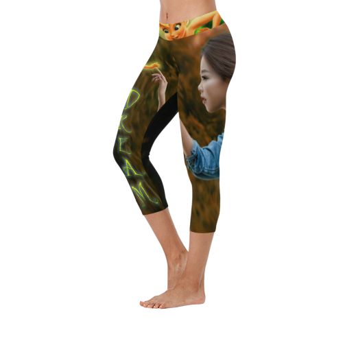 Dream Women's Low Rise Capri Leggings (Invisible Stitch) (Model L08)
