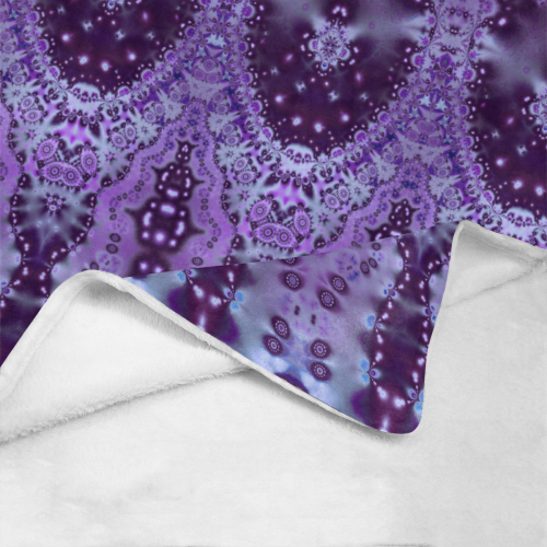 Delicate Lavender Lace Ultra-Soft Micro Fleece Blanket 50"x60"