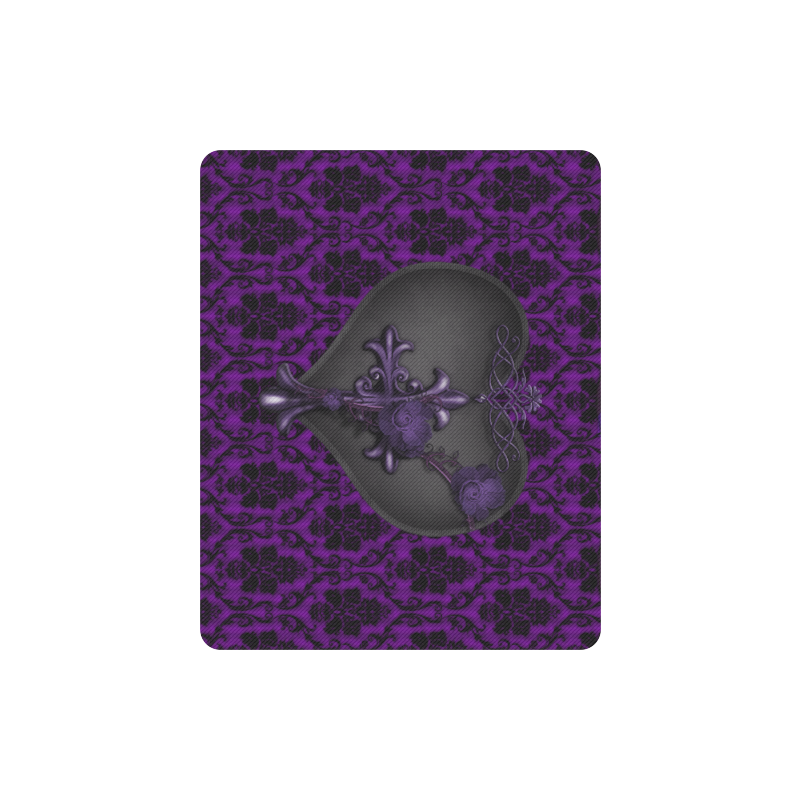 Gothic Lilac Heart Rectangle Mousepad