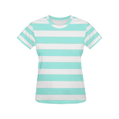 Marine All Over Print T-Shirt for Women (USA Size) (Model T40)