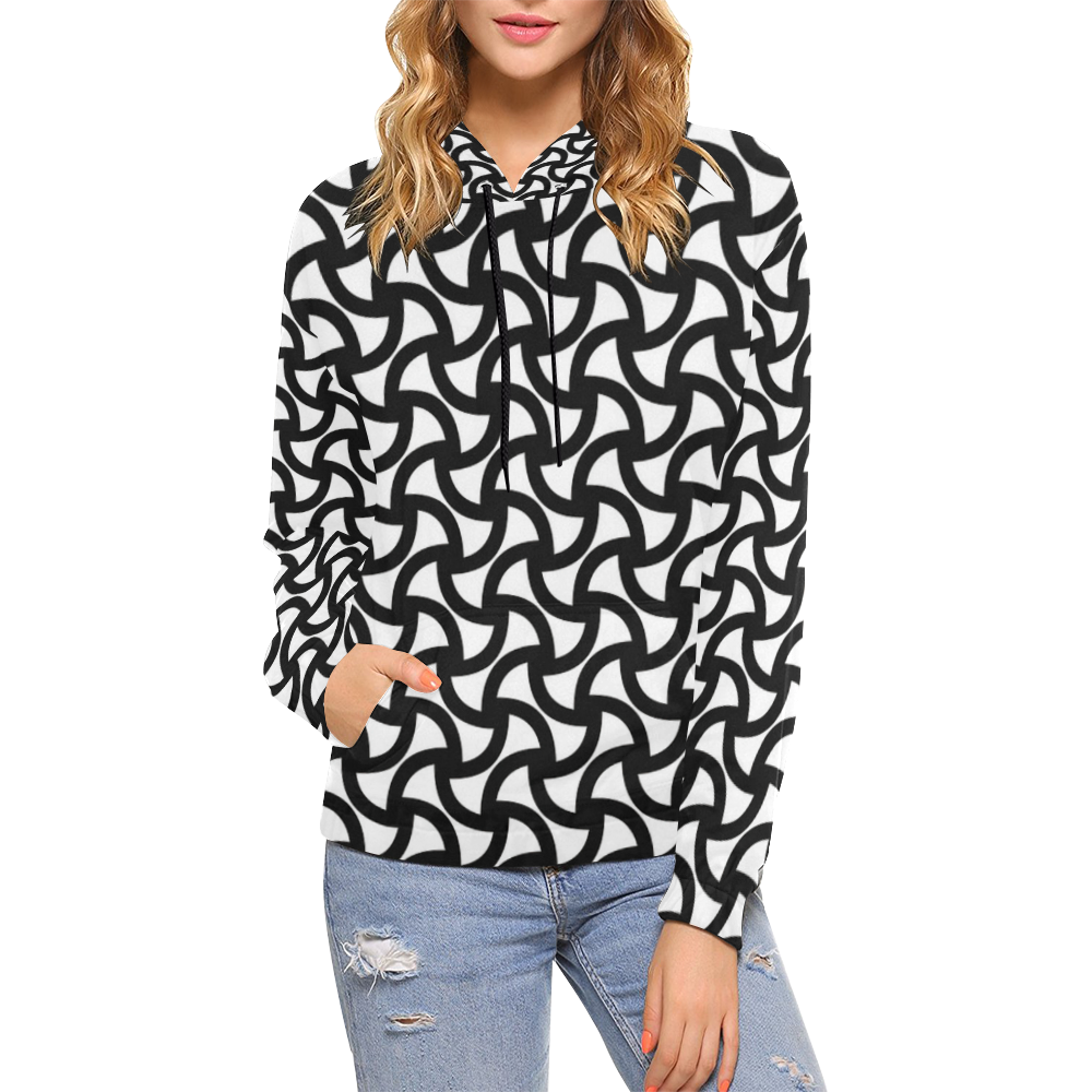 44sw All Over Print Hoodie for Women (USA Size) (Model H13)