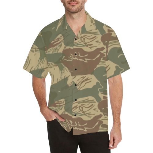 Rhodesian Brushstroke Camouflage v1 Hawaiian Shirt (Model T58)