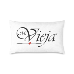 Mi Vieja - My Old Lady Custom Zippered Pillow Case 16"x24"(One Side Printing)