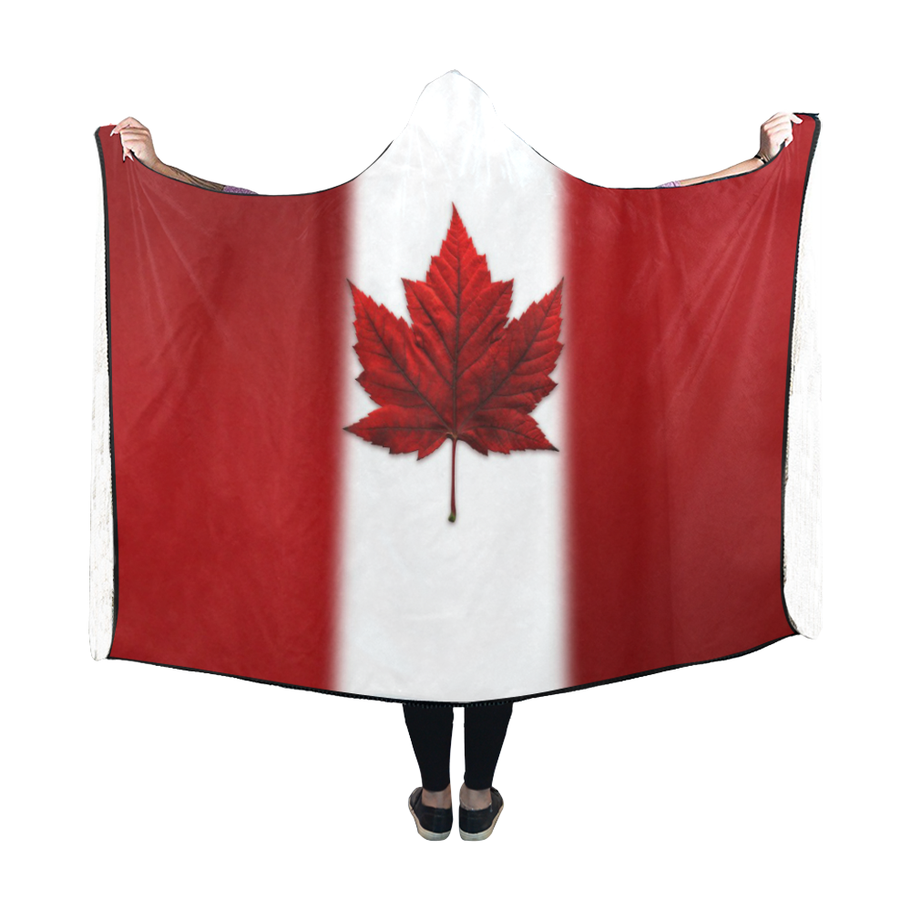Canada Flag Hooded Blankets Hooded Blanket 60''x50''