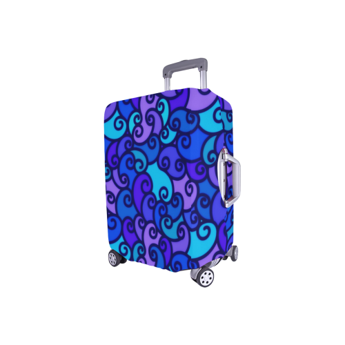 Purple Swirls Luggage Cover Luggage Cover/Small 18"-21"