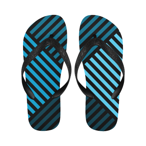 Blue Weave Flip Flops for Men/Women (Model 040)