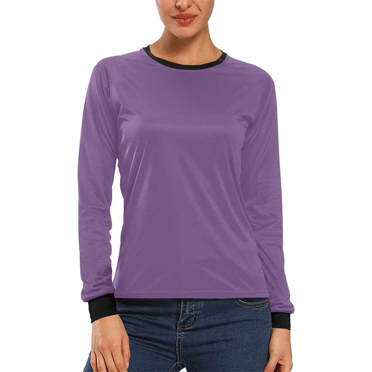 color purple 3515U Women's All Over Print Long Sleeve T-shirt (Model T51)