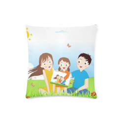 family pillow cover Custom Zippered Pillow Case 16"x16"(Twin Sides)
