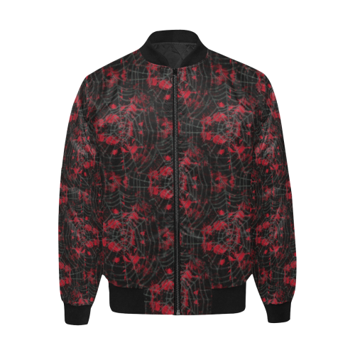 Scary Spider by Artdream All Over Print Quilted Bomber Jacket for Men (Model H33)