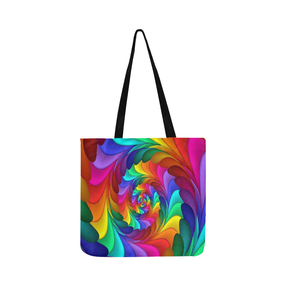 RAINBOW CANDY SWIRL Reusable Shopping Bag Model 1660 (Two sides)