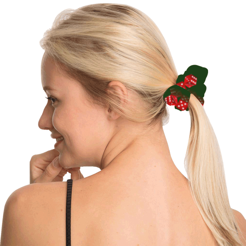 Las Vegas Craps Dice on Green All Over Print Hair Scrunchie