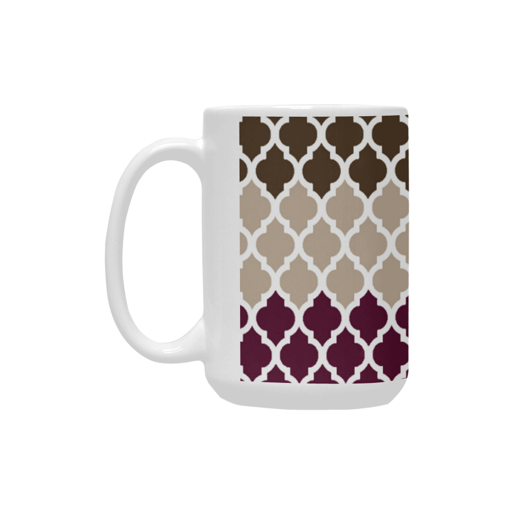 stripe lace pattern Custom Ceramic Mug (15OZ)