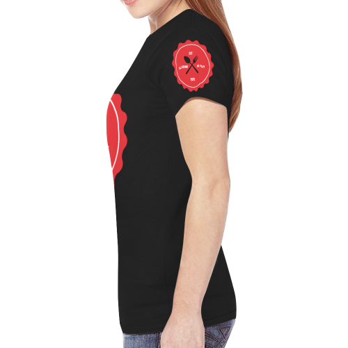 RED New All Over Print T-shirt for Women (Model T45)