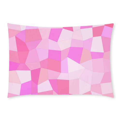 Bright Pink Mosaic Custom Rectangle Pillow Case 20x30 (One Side)