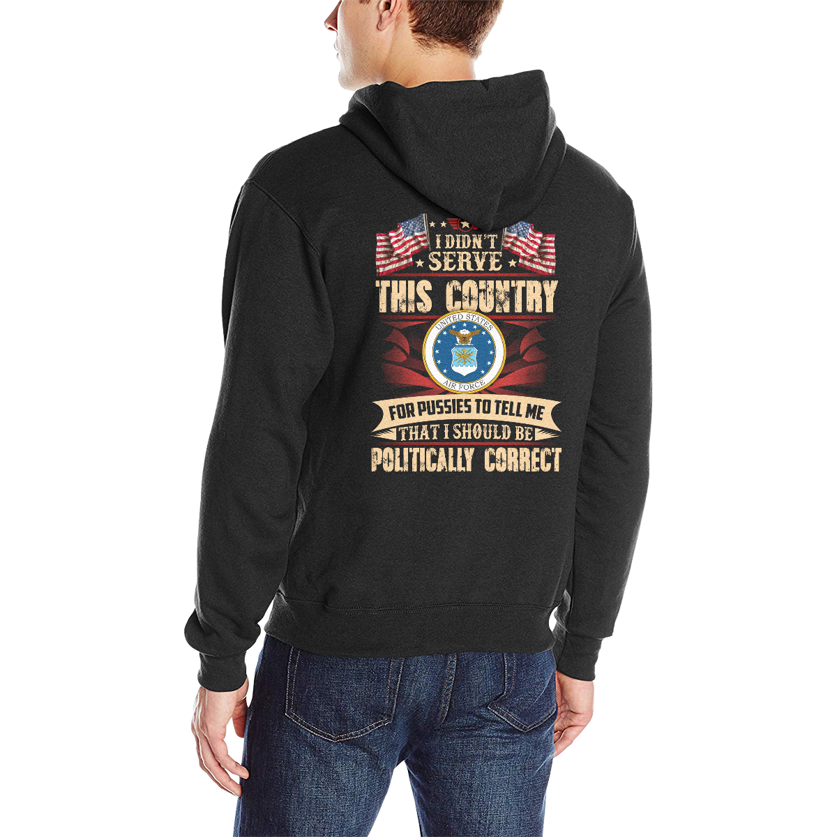 i didn't serve this country for pussies to te Men's Classic Hoodie (Model H17)