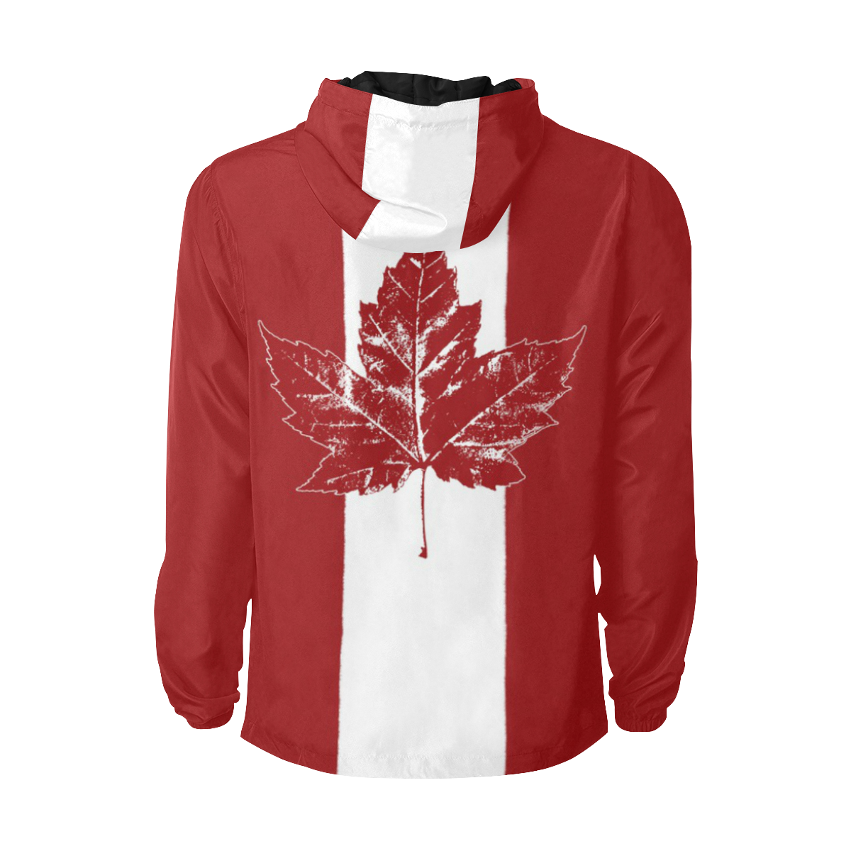 Cool Canada Flag Jackets Retro Red All Over Print Quilted Windbreaker for Men (Model H35)