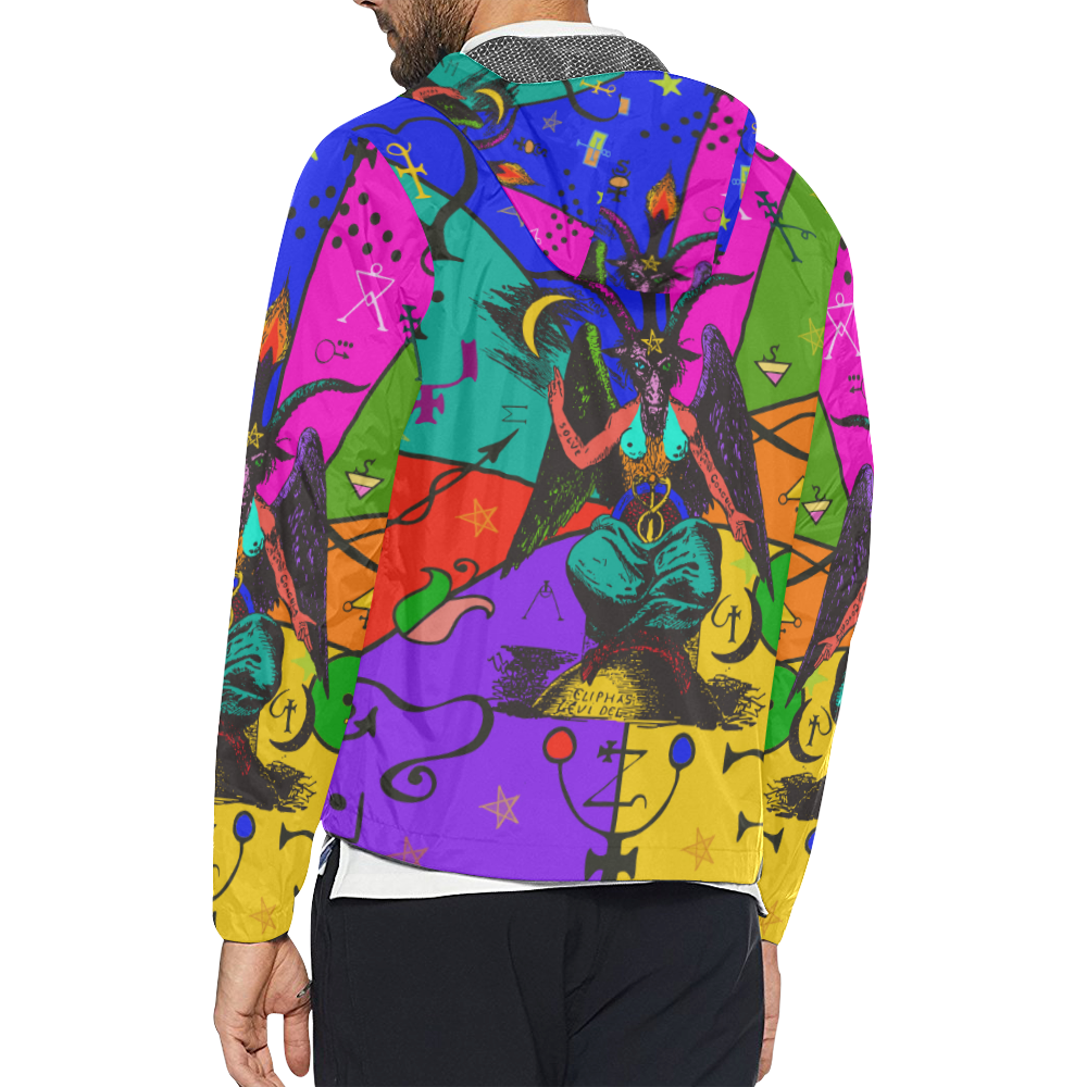 Awesome Baphomet Popart Unisex All Over Print Windbreaker (Model H23)
