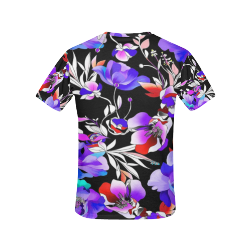 blue flowers All Over Print T-Shirt for Women (USA Size) (Model T40)