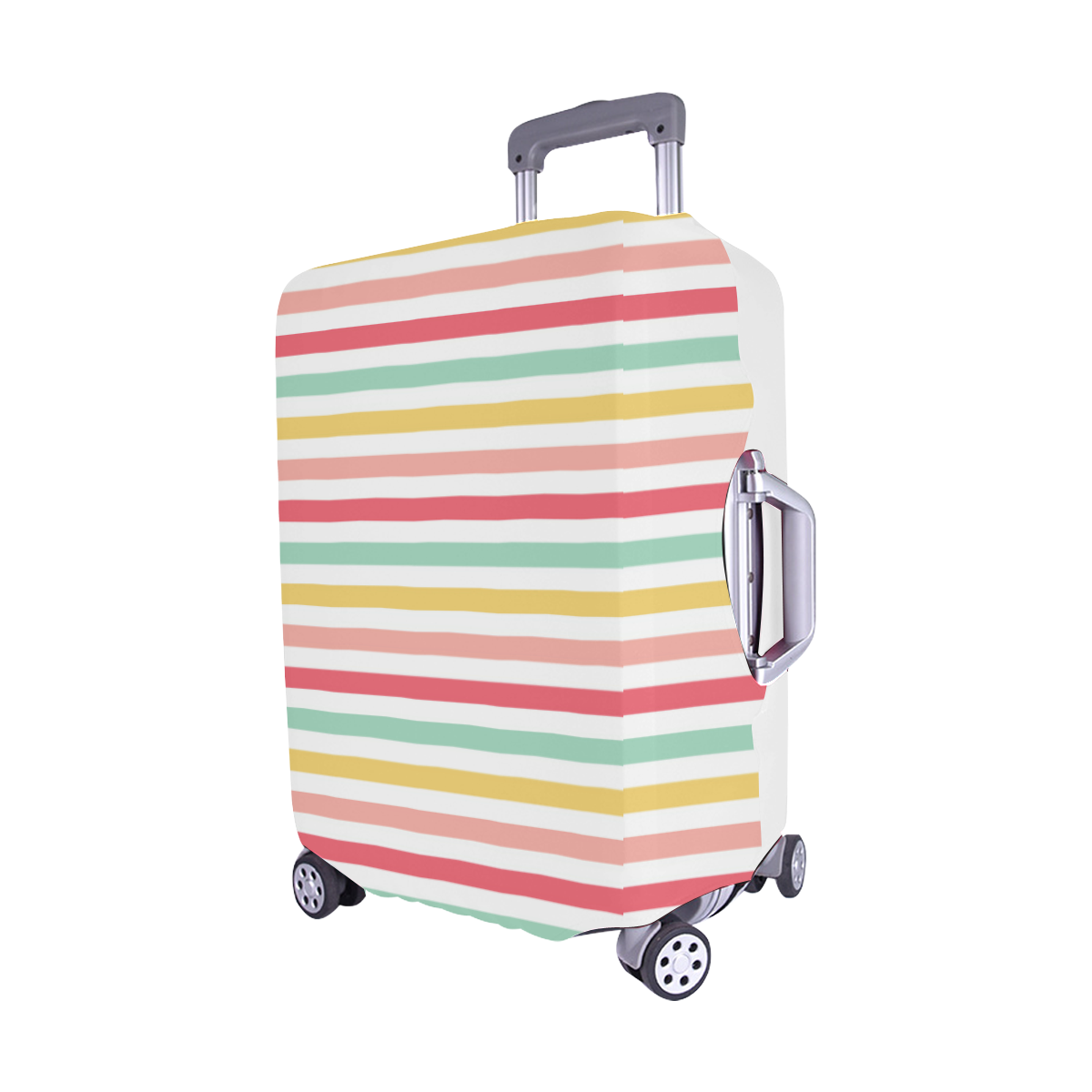 Pastel Stripes Luggage Cover/Medium 22"-25"