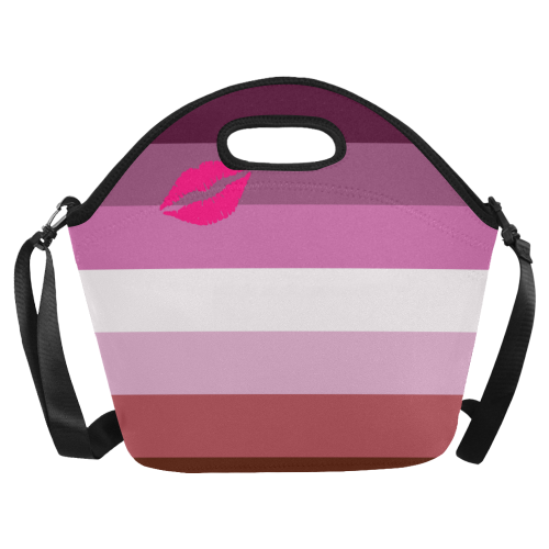 Lipstick Lesbian Flag Neoprene Lunch Bag/Large (Model 1669)