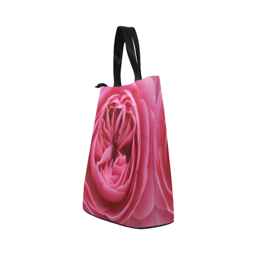 Rose Fleur Macro Nylon Lunch Tote Bag (Model 1670)
