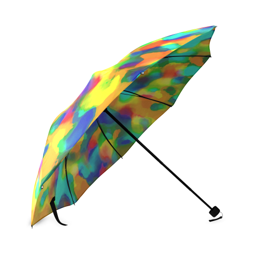 Colorful watercolors texture Foldable Umbrella (Model U01)