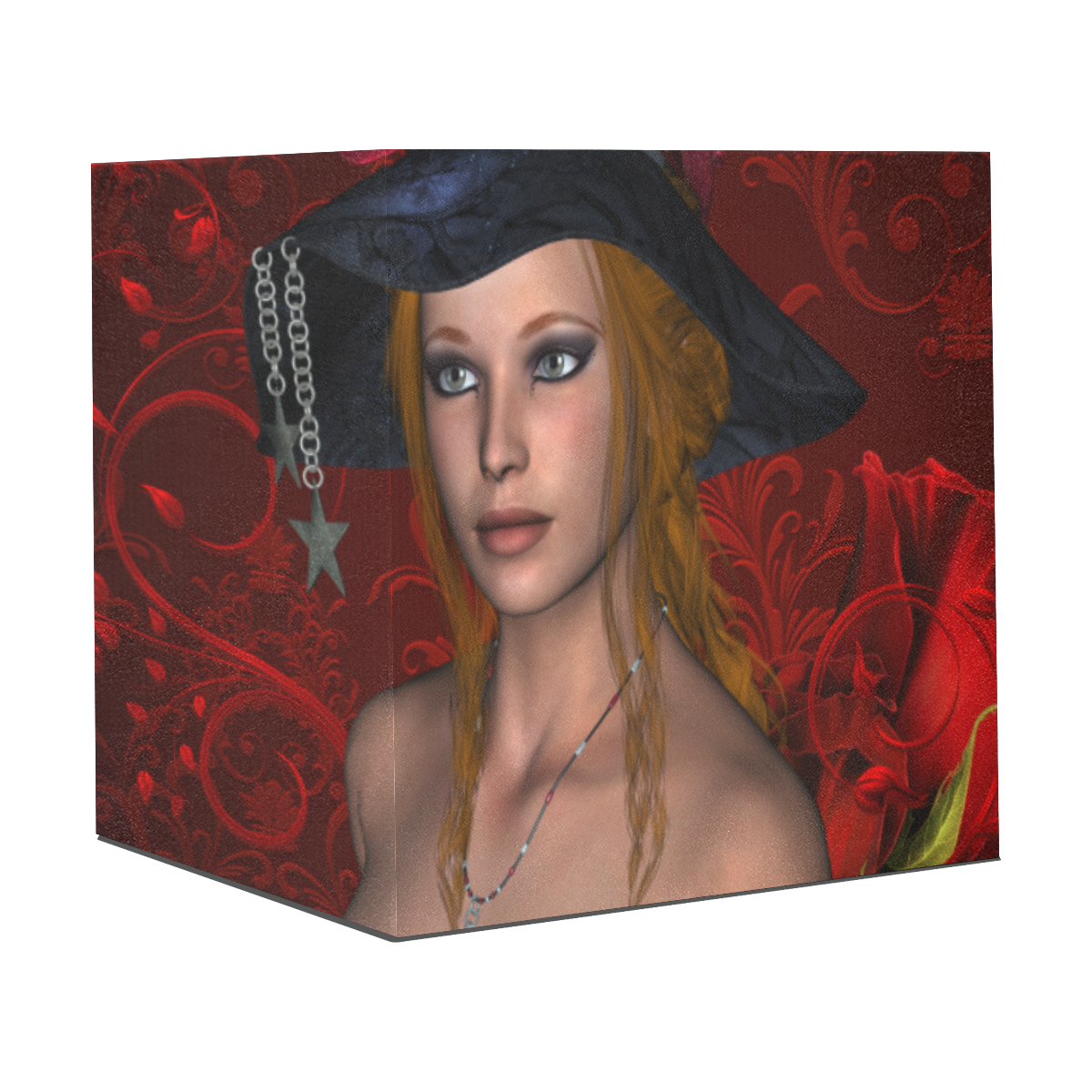 Beautiful steampunk lady, awesome hat Gift Wrapping Paper 58"x 23" (3 Rolls)