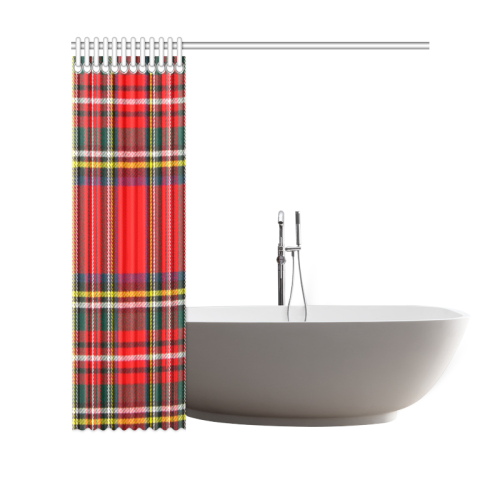 STEWART ROYAL MODERN HEAVY WEIGHT TARTAN Shower Curtain 69"x70"